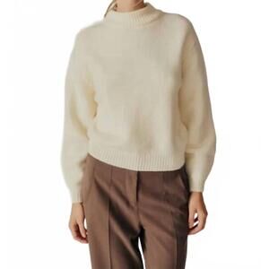 NEW DÈLUC thuja mock neck sweater in ecru